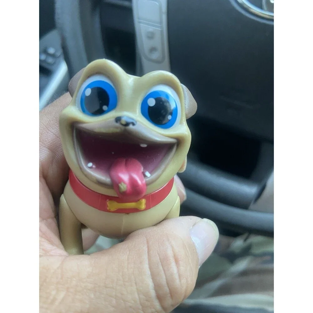 Disney  Jr Junior Rolly Pug Puppy Dog Pals 2” Figure From Sailboard Launcher